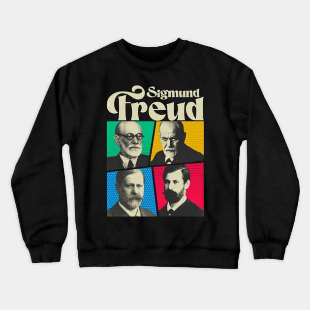 Sigmund Freud Comics White Crewneck Sweatshirt by sepatubau77